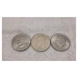 3) 1971 Eisenhower Dollars