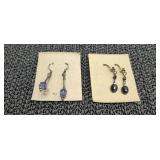 2) Great Pair of Beaded Dangle Earrings
