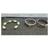 2) Cuff Bracelets + Beaded Magnetic Clasp Bracelet