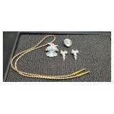 2)  Bolo Slids, Bolo Tie & 2) Scarf Slid