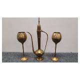 India Brass Teapot & Chalices