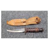 5' Blade Hunting Knife with Sheath, Made in Japan