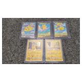 Three 2021 & Two 2022 Pikachu Pokï¿½mon Cards