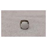 925 Sterling Ring w/ White Gemstone Sz 8