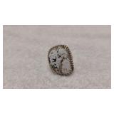 Sterling Ring w/ Multi Color Stone Sz 8.75