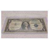 1957 A Dollar note Silver Certificate blue seal
