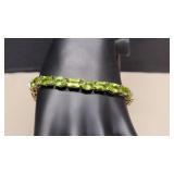925 China Peridot Gemstone Tennis Bracelet