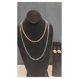 2) Great Necklace/Chains & Elephant Earrings