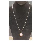 925 Silver Necklace w/ Sea Shell Pendant