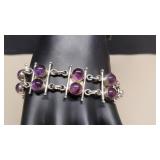 Great Bracelet w/ Purple Amethyst Gemstones
