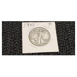 1943 P Silver Walking Liberty Half Dollar