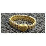 Vtg Sweetheart Bracelet Puffy Heart Stretch