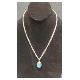 Necklace w/ 925 Sterling Silver Sodalite Pendant