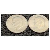 2) Eisenhower Dollars  1971 & 1972