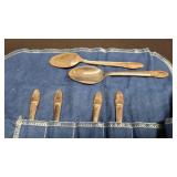 Set of 6 Silver Demitasse Spoons w/ Case