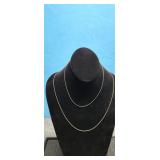 2)  .925 Silver Chains