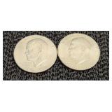 2) Bicentennial 776 - 1976 Eisenhower Dollars