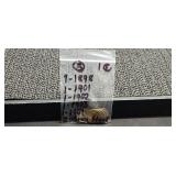 5) Indian Head Pennies 1898, 1901, 02, 03, 07