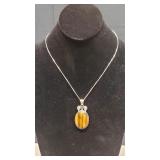 925 Silver Necklace, Novica Hypnotic Tigers Eye