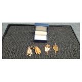 2) Pair Vintage Cooper Earrings (Screwback & Clip)