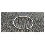 Oval Hook On Bangle Bracelet w/ Inlay