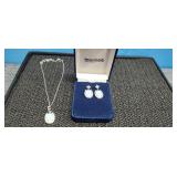 Montana Silversmith Fire Opal Necklace Earring Set