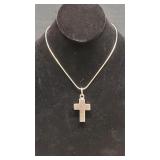 925 Silver Chain and Cross Pendant