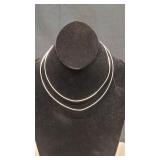 2) Cable Chain Necklaces