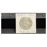 1963 D Silver Franklin Half Dollar  V/F