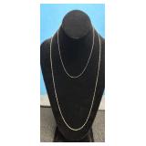 2) Necklaces - 1) 925 Italy Other not marked