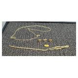 Tie Bar, Small Wheat w/G Pin, Necklace & Pins