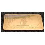 Ten Troy Ounce Cooper Bar
