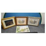 16 1/2'ï¿½14' Framed Temple Art & Another Not Framed