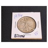 1936 Silver Walking Liberty Half Dollar