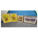 Four Floral Pictures