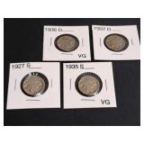 Indian Head-Buffalo Nickels (description for dates