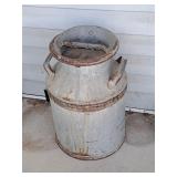Antique Galvanized Milk Canister