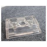 Vintage Double Inkwell Desk Organizer