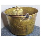 19th-Century Antique Brass Bucket