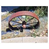 Antique Cast Iron Implement Wheel