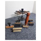 Vintage Revolving Rubber Stamp Carousel  w/Stamps