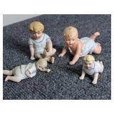 Vintage Bisque Porcelain Piano Babies