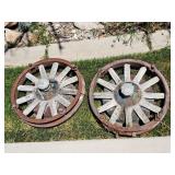 Vintage Wooden Spoke Automobile Wheels