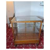Vintage Tiger Oak Showcase Display Case