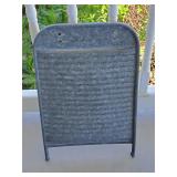 Vintage Galvanized Hanging Washboard