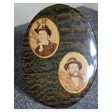 Antique Victorian-Style Oval Mourning Portrait
