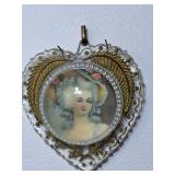Vintage French Miniature Portrait