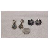2 Pair of 925 Silver Earrings