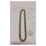 Gold Tone Swirl Link Necklace