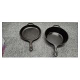 Two Lodge Cast Iron Pans
